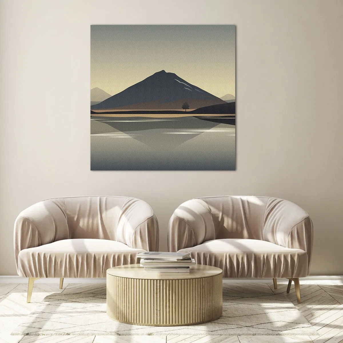 Glasbild - Bild auf glas - Spiegelreflexion - 50x50 cm