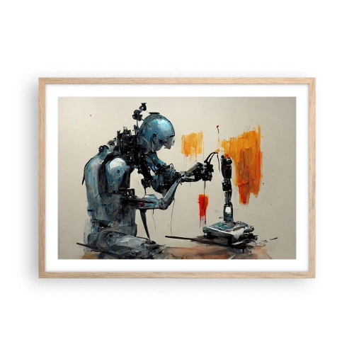 Poster in einem Rahmen aus heller Eiche - Schon morgen… - 70x50 cm