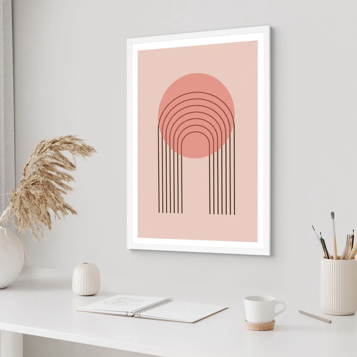 Poster in einem weißen Rahmen - Unwiderstehliche Anziehungskraft - 40x50 cm