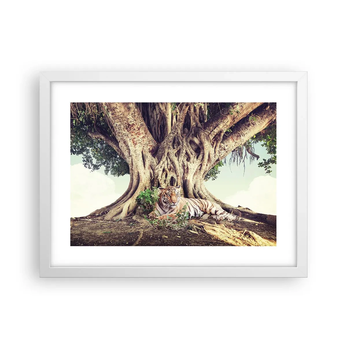 Poster in einem weißen Rahmen - Blick aus dem Buch Genesis - 40x30 cm