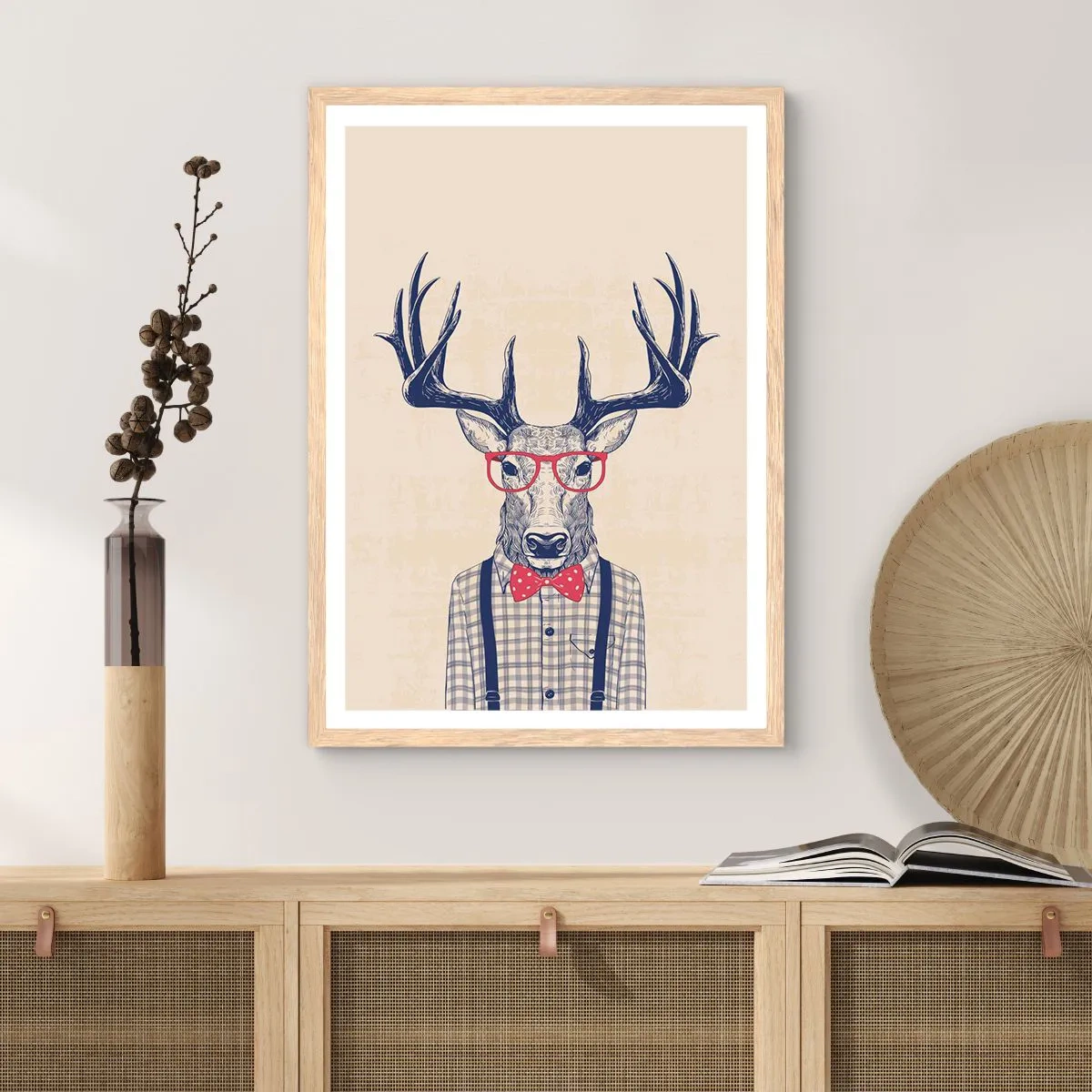 Poster in einem Rahmen aus heller Eiche - Eine lustige Extravaganz - 50x70 cm