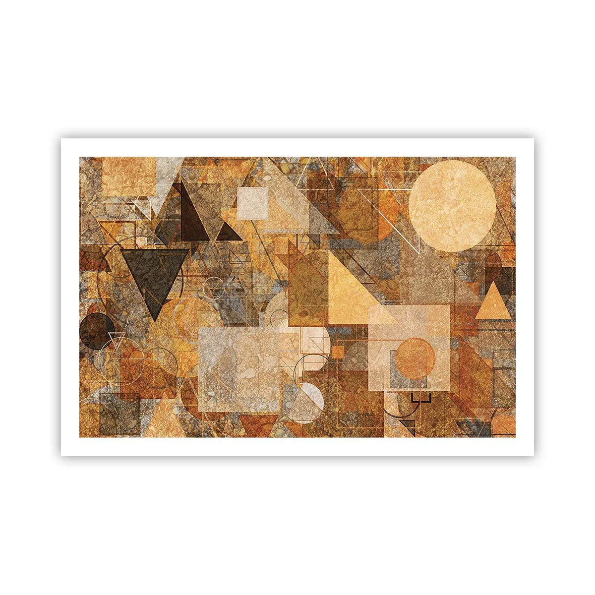 Poster - Eine kubistische Studie aus Bronze - 91x61 cm