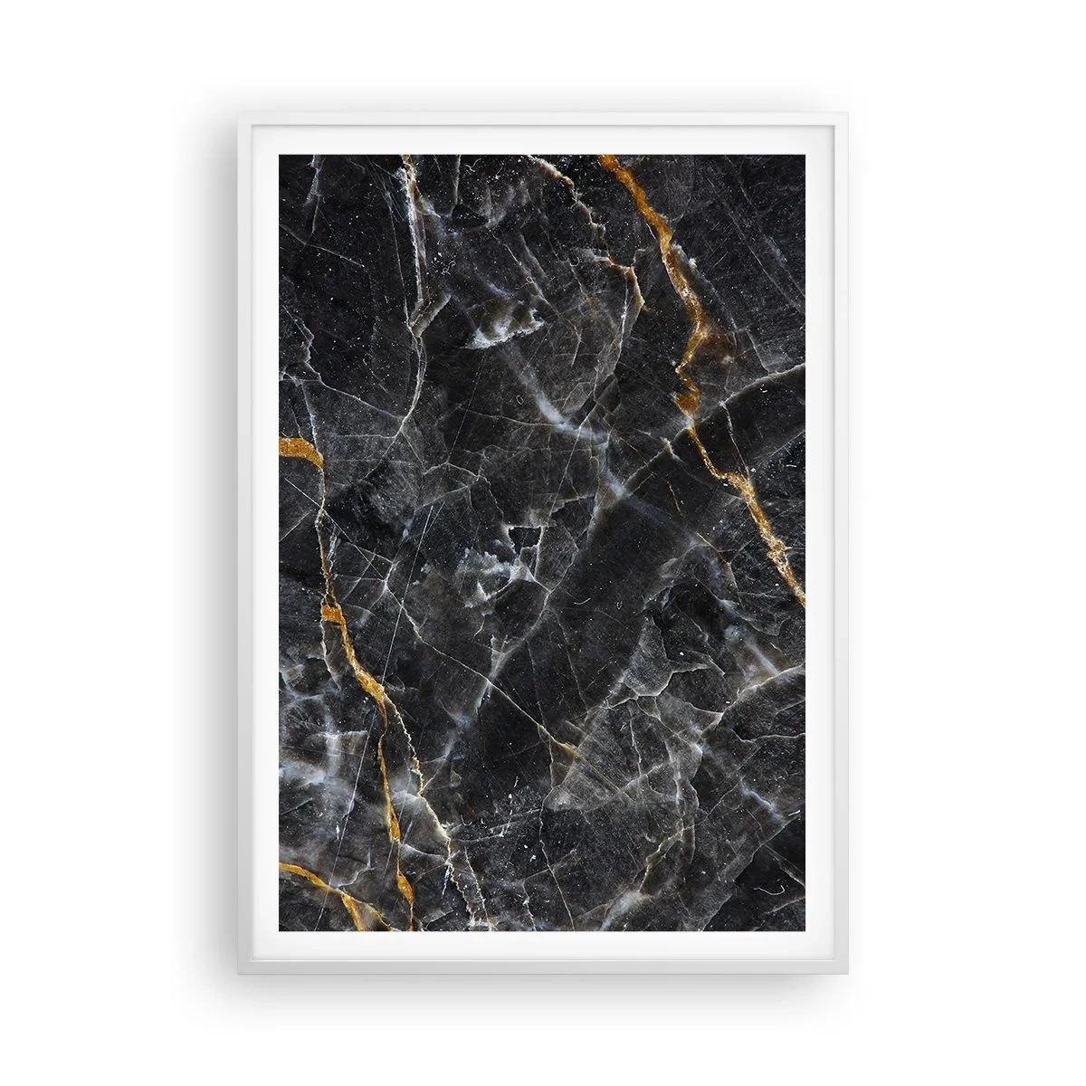 Poster in einem weißen Rahmen - Das Innenleben des Steins - 70x100 cm