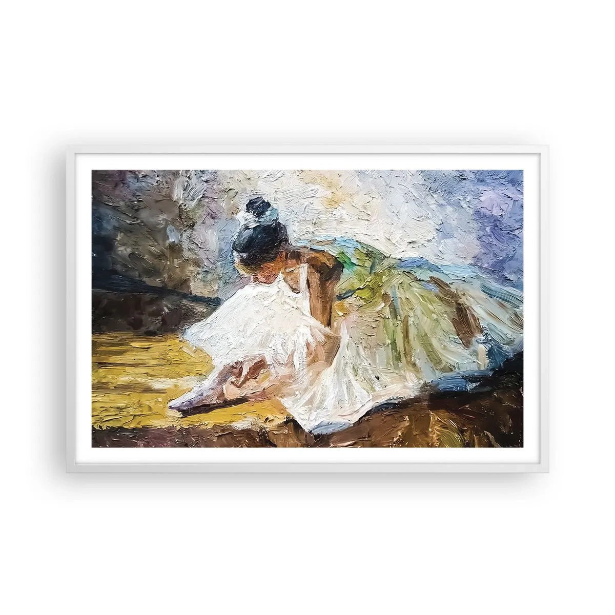Poster in einem weißen Rahmen - Aus einem Gemälde von Degas - 91x61 cm