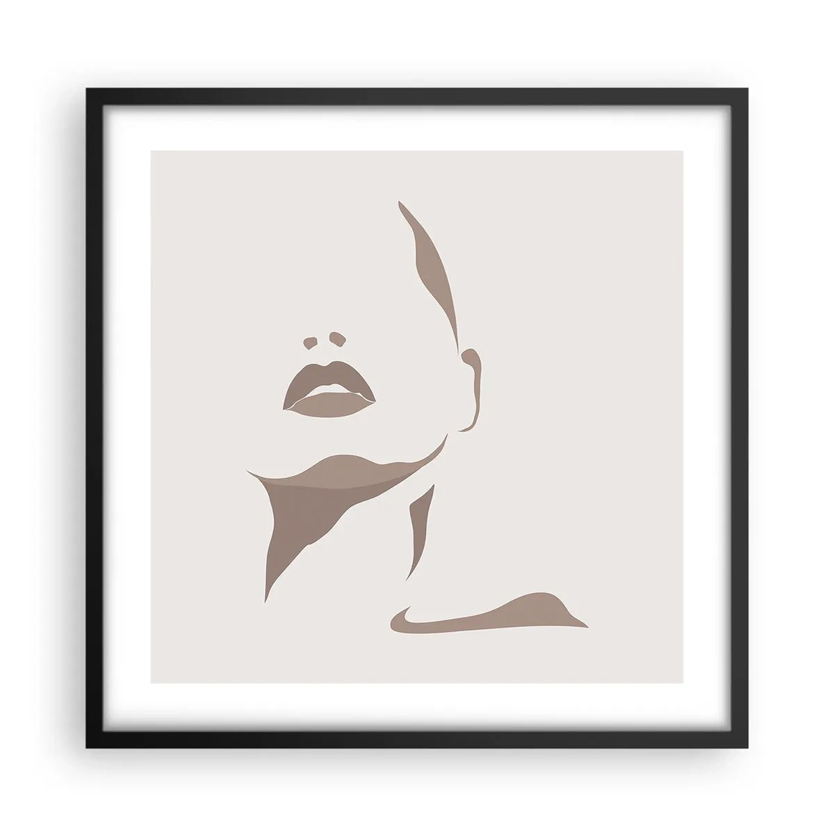 Poster in einem schwarzem Rahmen - Aus Licht und Schatten - 50x50 cm