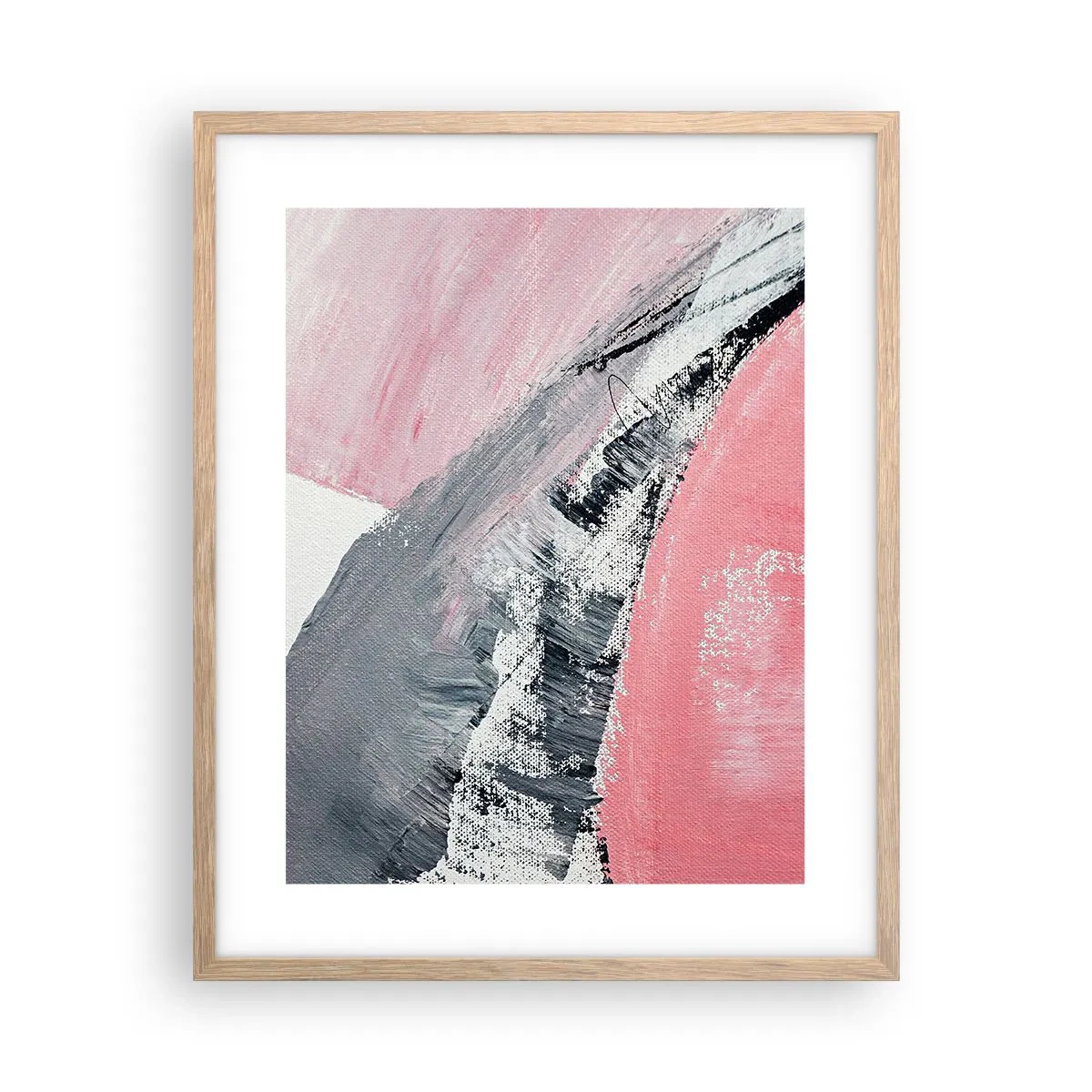 Poster in einem Rahmen aus heller Eiche - Passende Komposition - 40x50 cm