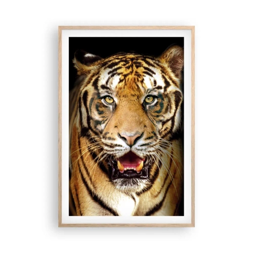 Poster in einem Rahmen aus heller Eiche - Wild im Herzen - 61x91 cm