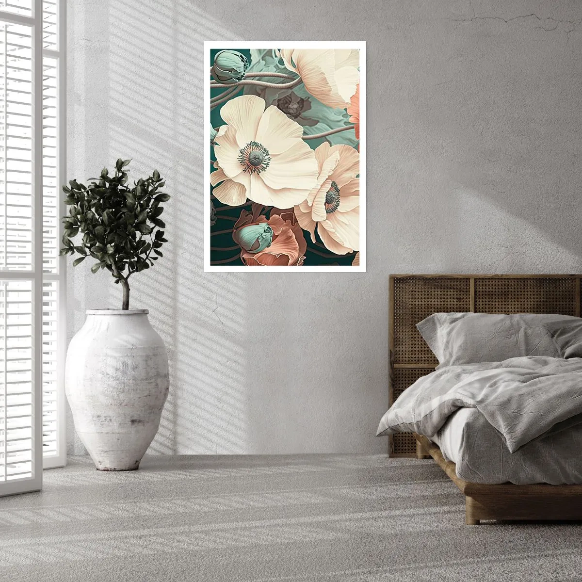 Poster - Flüstern von Mohnblumen - 61x91 cm