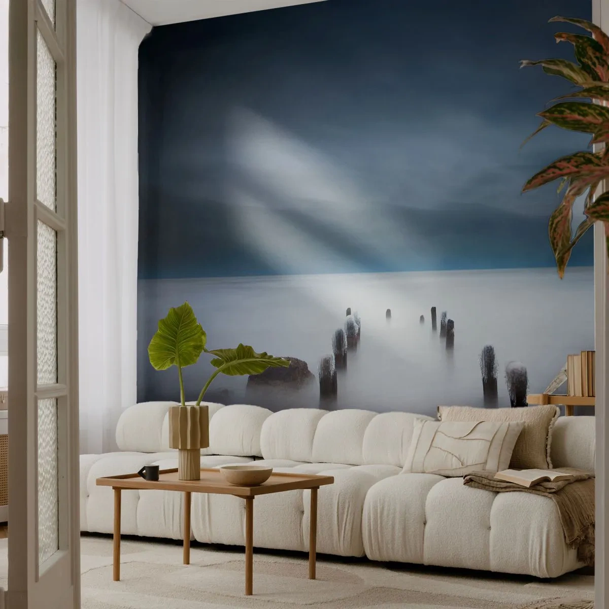 Selbstklebende Fototapete Deluxe Sticker - Nachdenklicher See - Landschaft, Meer, See - 150x105 cm