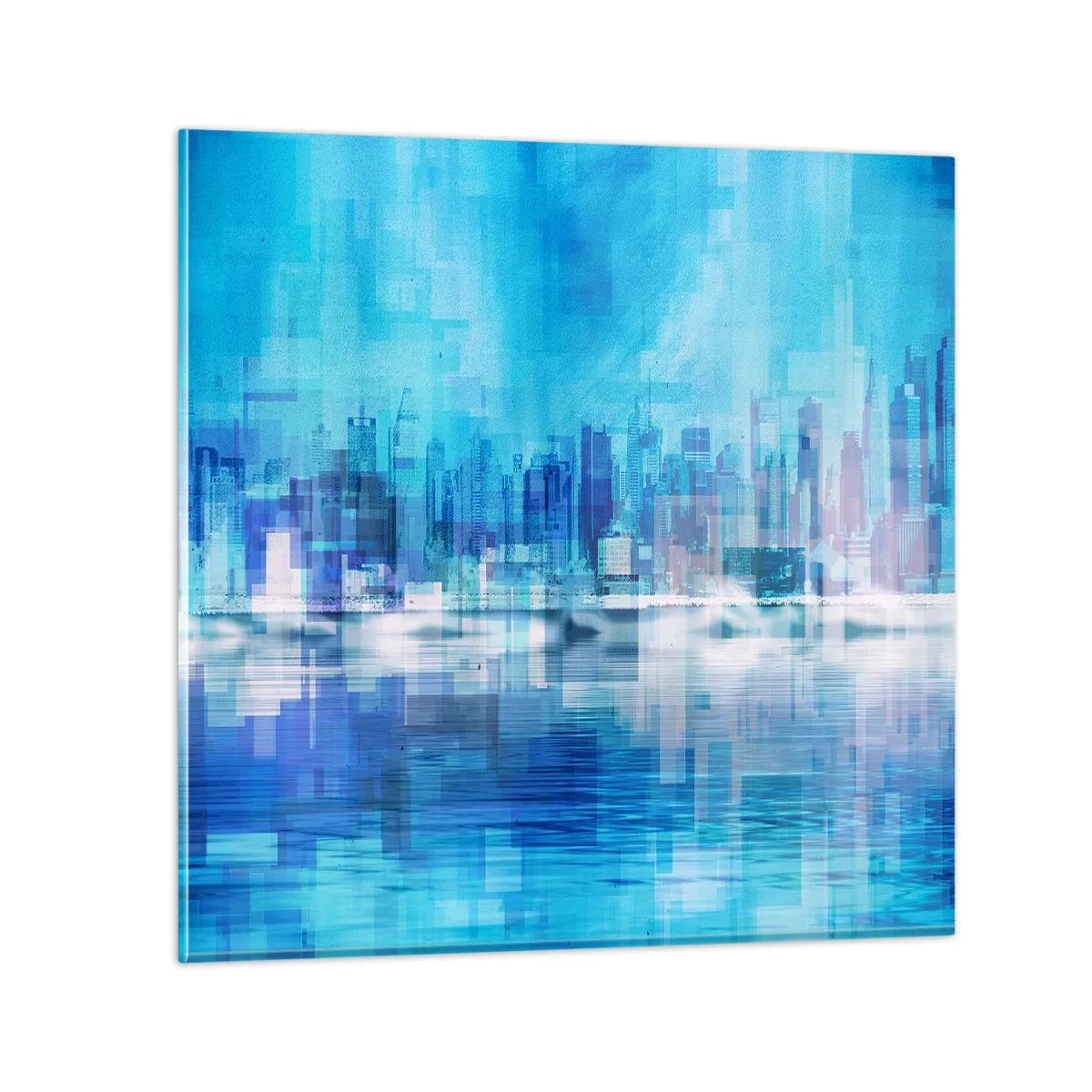 Glasbild - Bild auf glas - In Blau ertrunken - 60x60 cm
