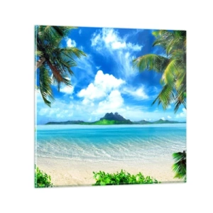 Glasbild - Bild auf glas - Das Azurblau der Tropen - 30x30 cm