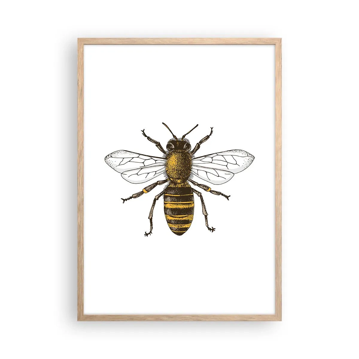 Poster in einem Rahmen aus heller Eiche - Schön und gut - 50x70 cm