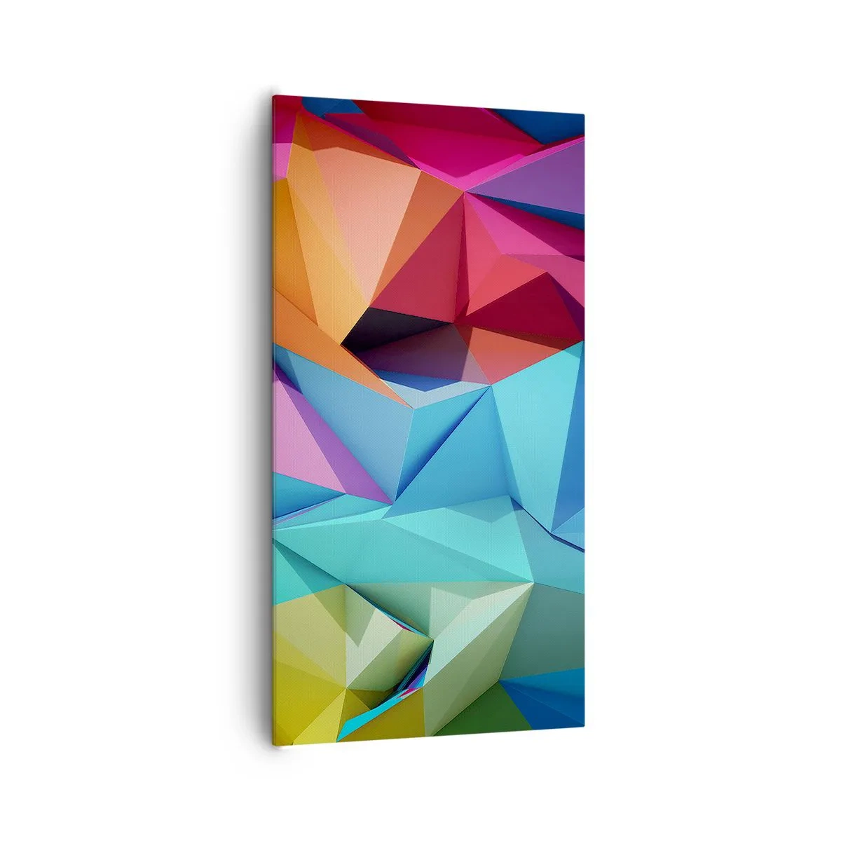 Bild auf Leinwand - Leinwandbild - Regenbogen-Origami - 65x120 cm