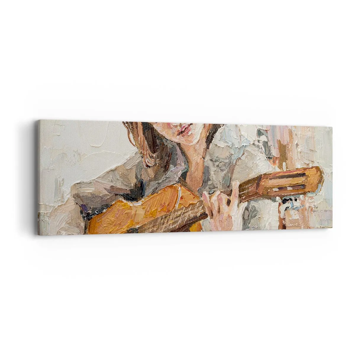 Bild auf Leinwand - Leinwandbild - Konzert für Gitarre und Mädchenherz - 90x30 cm