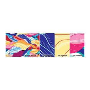 Fototapetenmuster Standard Eco - Buntes Durcheinander - Abstraktion, Bunte Blätter, Stück - 100x30 cm