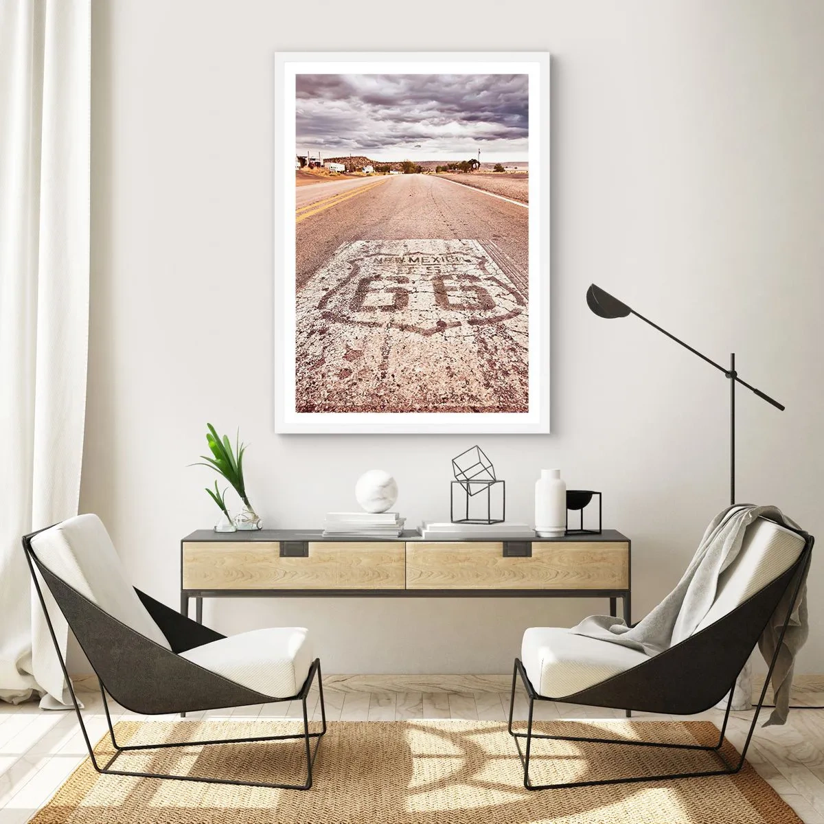 Poster in einem weißen Rahmen - Mother Road - eine amerikanische Legende - 50x70 cm