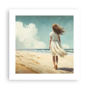 Poster - Der Sonne und dem Wind begegnen - 40x40 cm