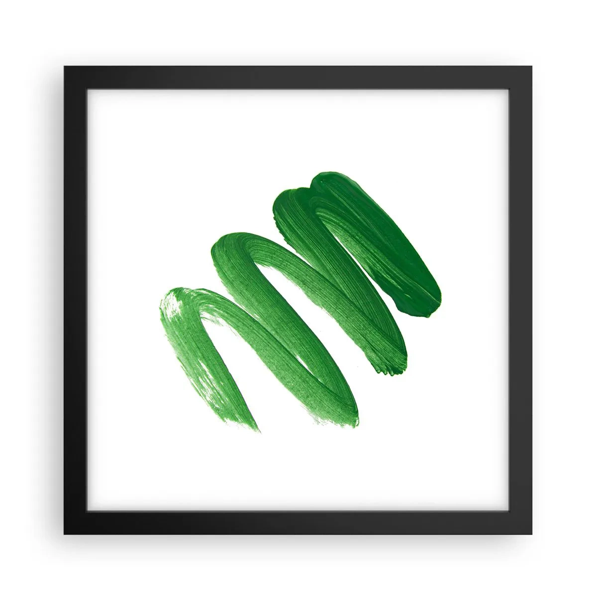 Poster in einem schwarzem Rahmen - Grüner Witz - 30x30 cm