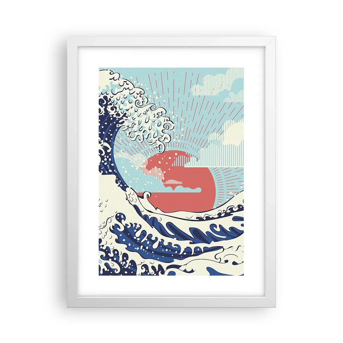 Poster in einem weißen Rahmen - Von japanischer Inspiration - 30x40 cm