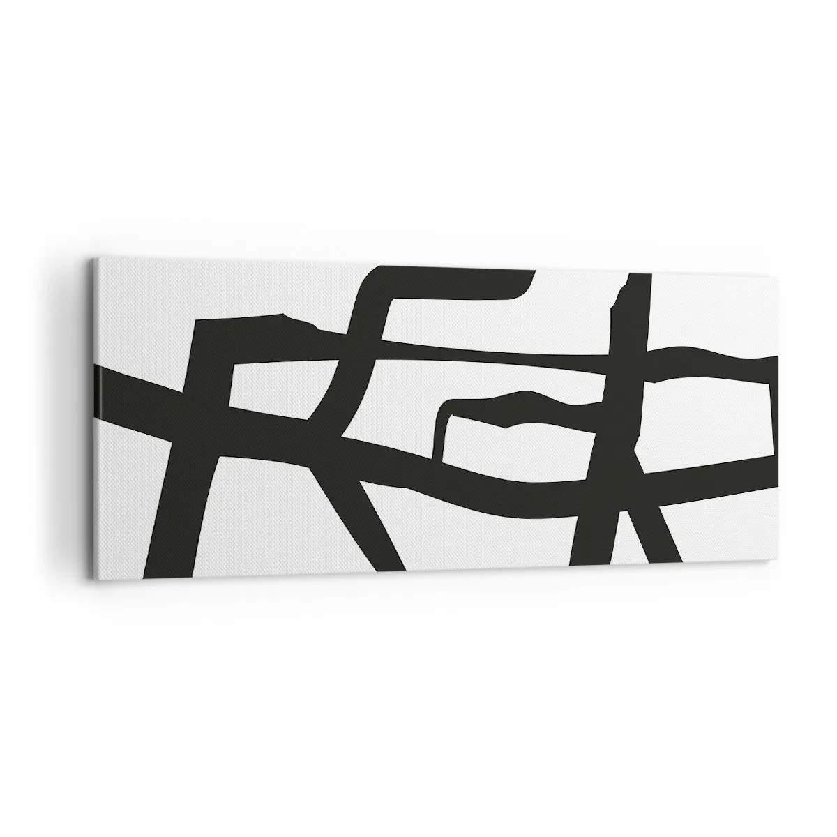 Bild auf Leinwand - Leinwandbild - Schwarz-Weiß-Design - 100x40 cm