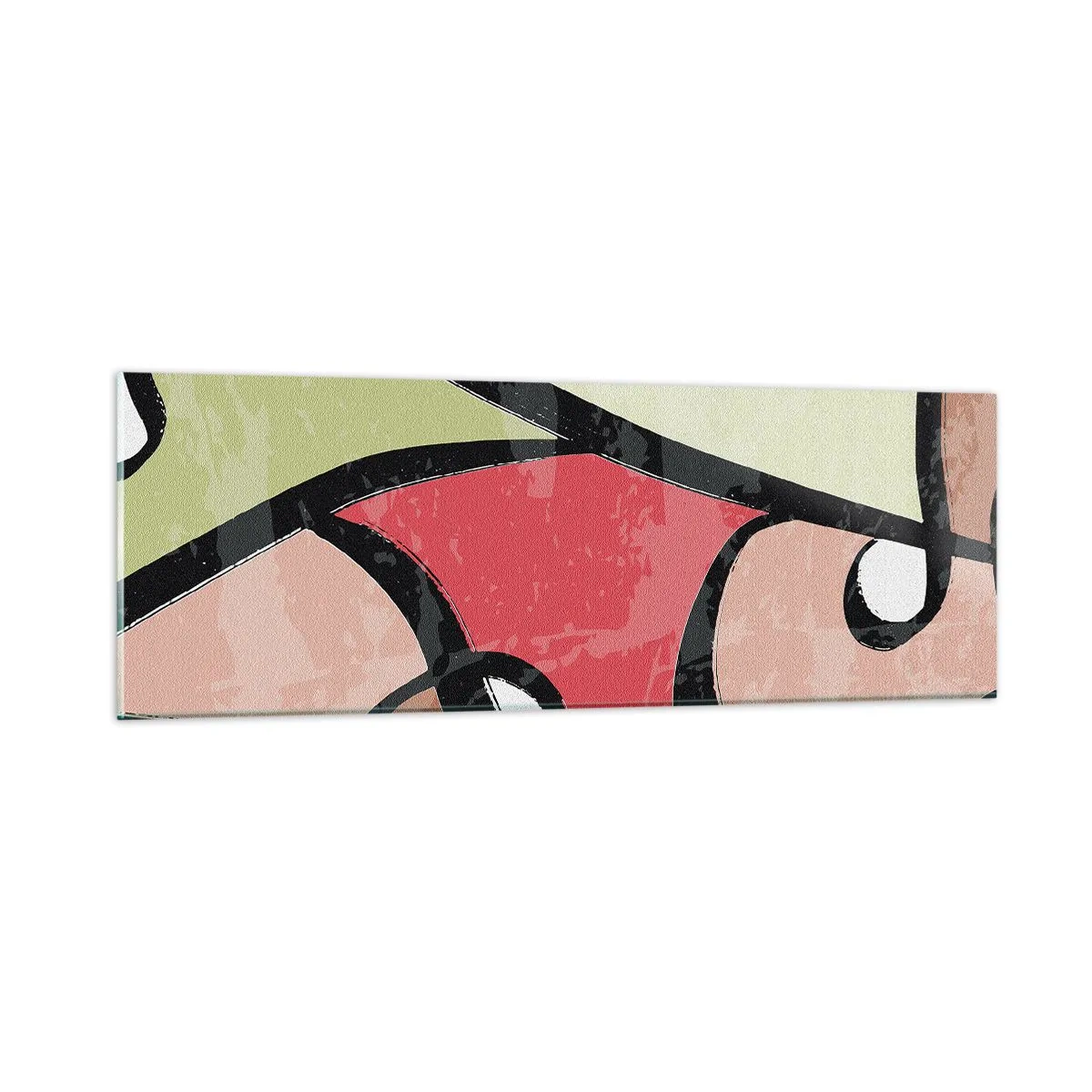 Glasbild - Bild auf glas - Pirouetten unter Farben - 90x30 cm