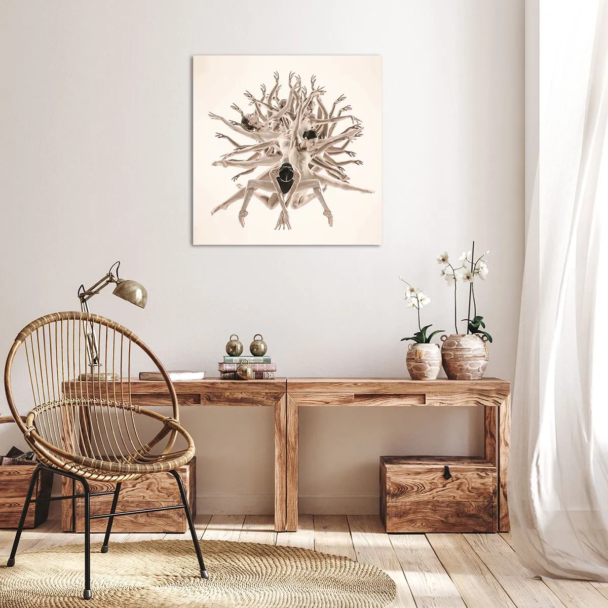 Bild auf Leinwand - Leinwandbild - Aufblühen im Tanz - 70x70 cm