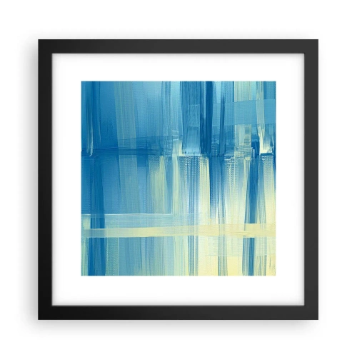 Poster in einem schwarzem Rahmen - Komposition in Türkis - 30x30 cm