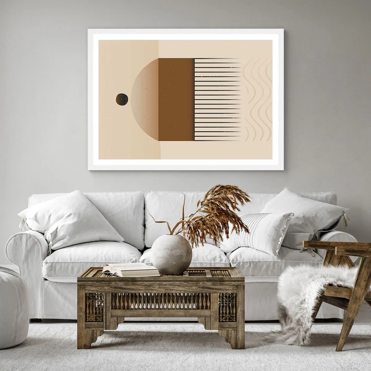 Poster in einem weißen Rahmen - Verschiedene Staaten - 40x40 cm