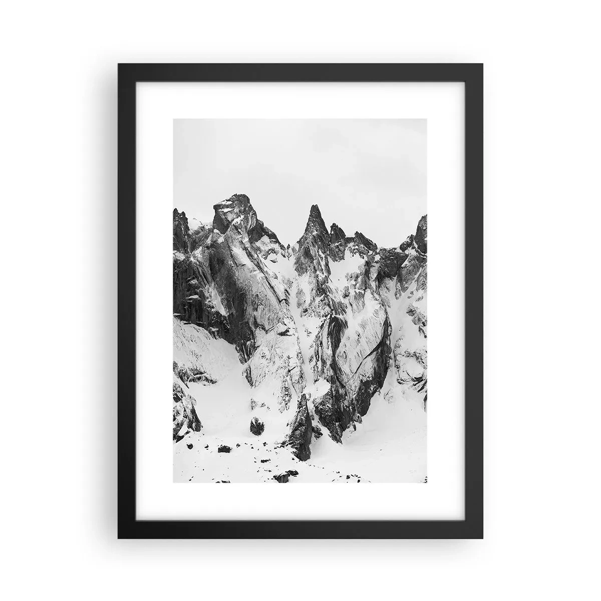 Poster in einem schwarzem Rahmen - Gefährlicher Granitgrat - 30x40 cm