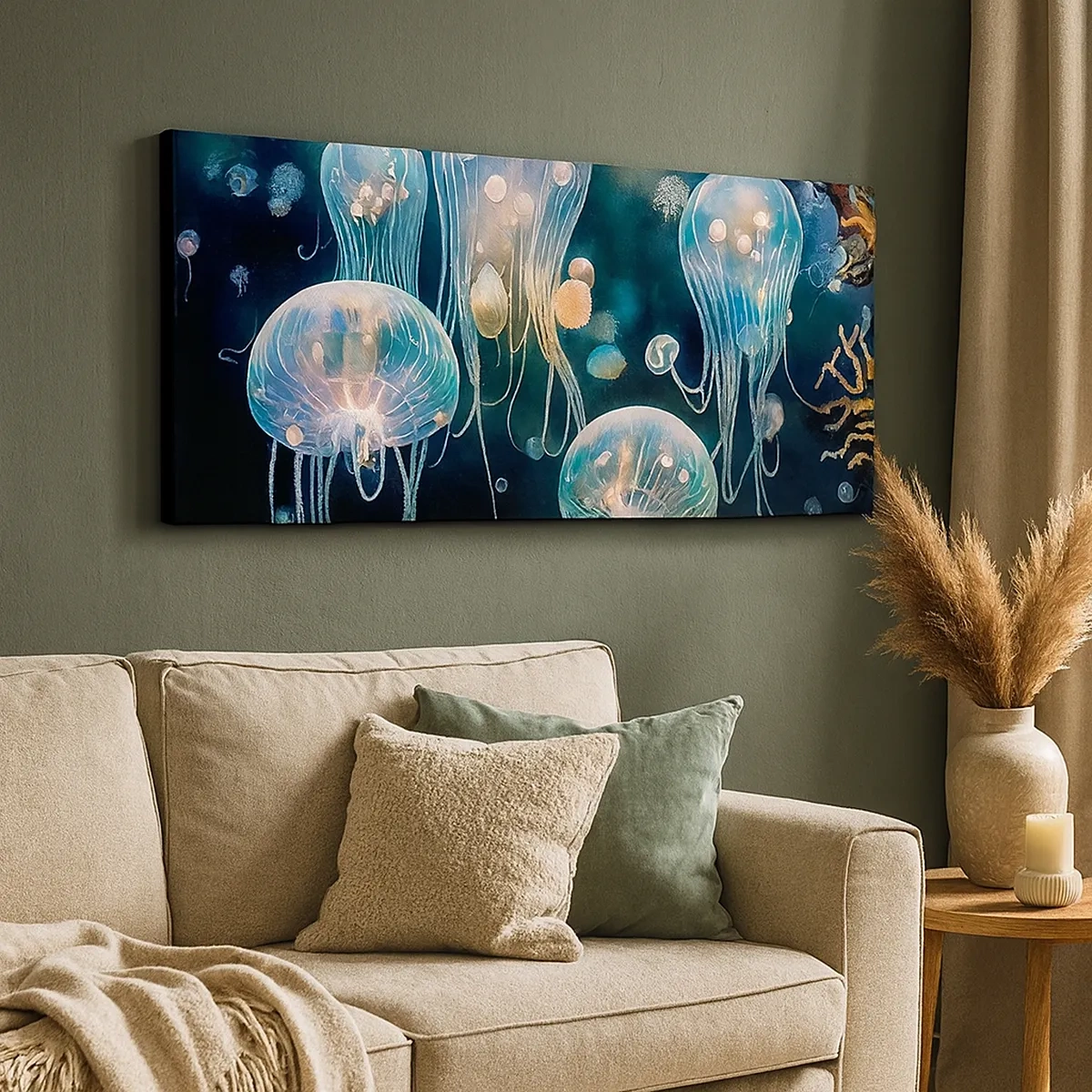 Bild auf Leinwand - Leinwandbild - Unterwasserball - 30x30 cm