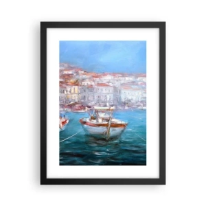 Poster in einem schwarzem Rahmen - Italienische Bucht - 30x40 cm