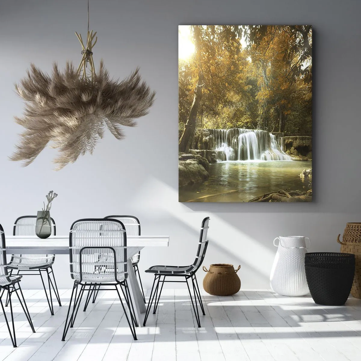 Bild auf Leinwand - Leinwandbild - Parkkaskade - 45x80 cm