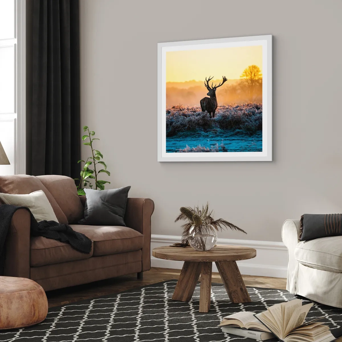 Poster in einem weißen Rahmen - Gekrönt auf seinem Besitz - 60x60 cm