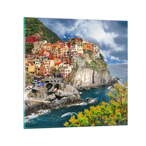 Glasbild - Bild auf glas - Eine Gruppe umarmt die Felsen - 70x70 cm