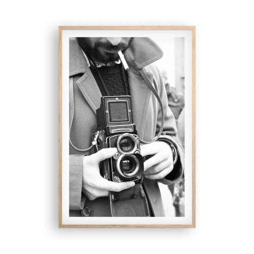 Poster in einem Rahmen aus heller Eiche - Retro-Stil - 61x91 cm