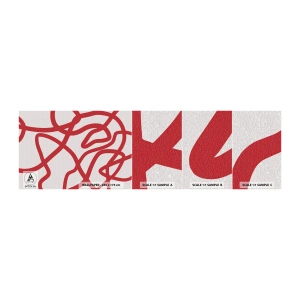 Fototapeten Muster Selbstklebend Deluxe Sticker - Rot auf Weiß - Minimalismus, Stück, Linien - 100x30 cm