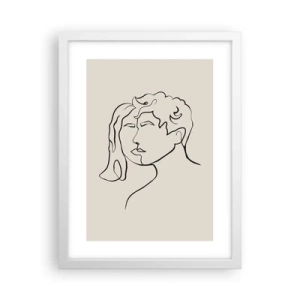 Poster in einem weißen Rahmen - Und es wurde Einheit - 30x40 cm