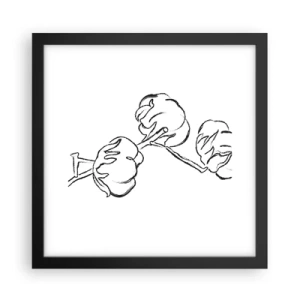 Poster in einem schwarzem Rahmen - Baumwolldaunen - 30x30 cm