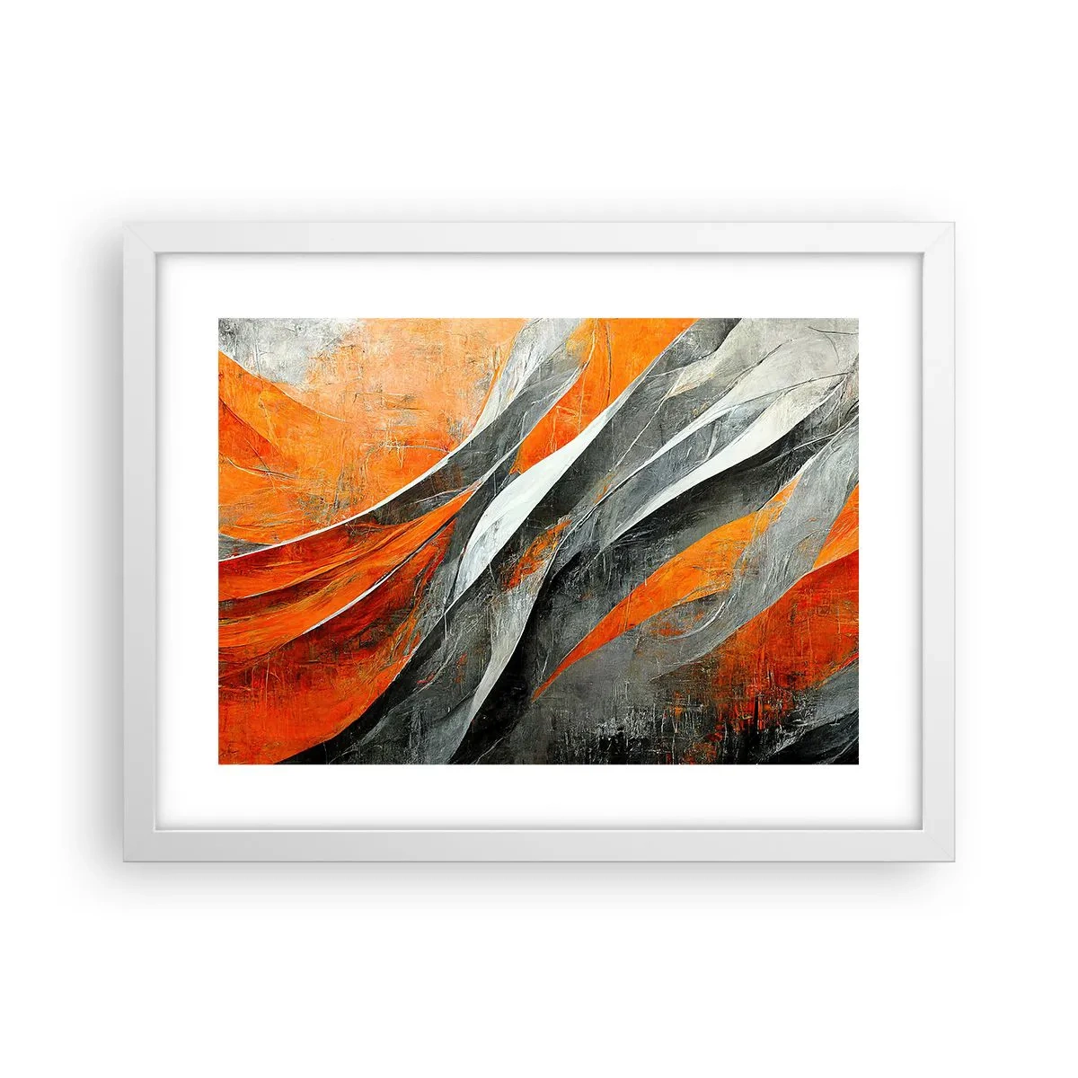 Poster in einem weißen Rahmen - Hitze und Kälte - 40x30 cm