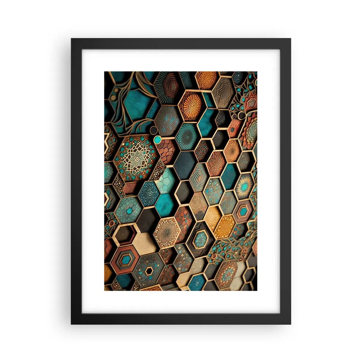Poster in einem schwarzem Rahmen - Arabische Ornamente – Variation - 30x40 cm