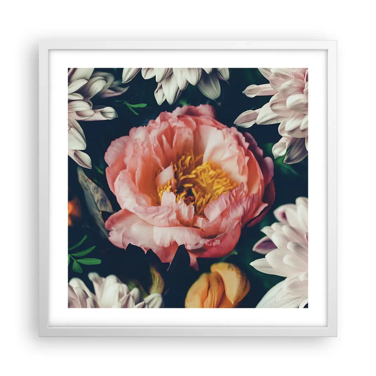 Poster in einem weißen Rahmen - Mit barocker Pracht - 50x50 cm