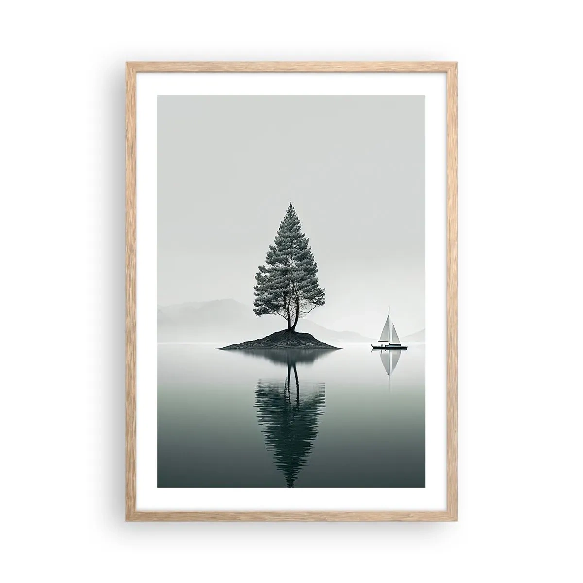 Poster in einem Rahmen aus heller Eiche - Traum - 50x70 cm