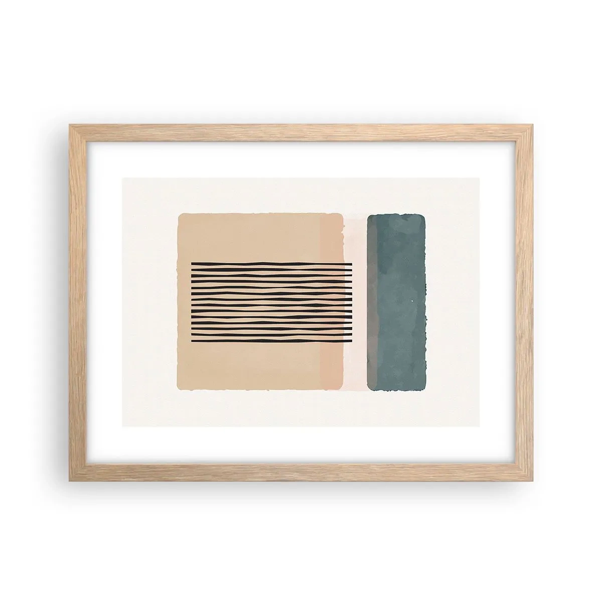 Poster in einem Rahmen aus heller Eiche - Alles ist in Ordnung - 40x30 cm