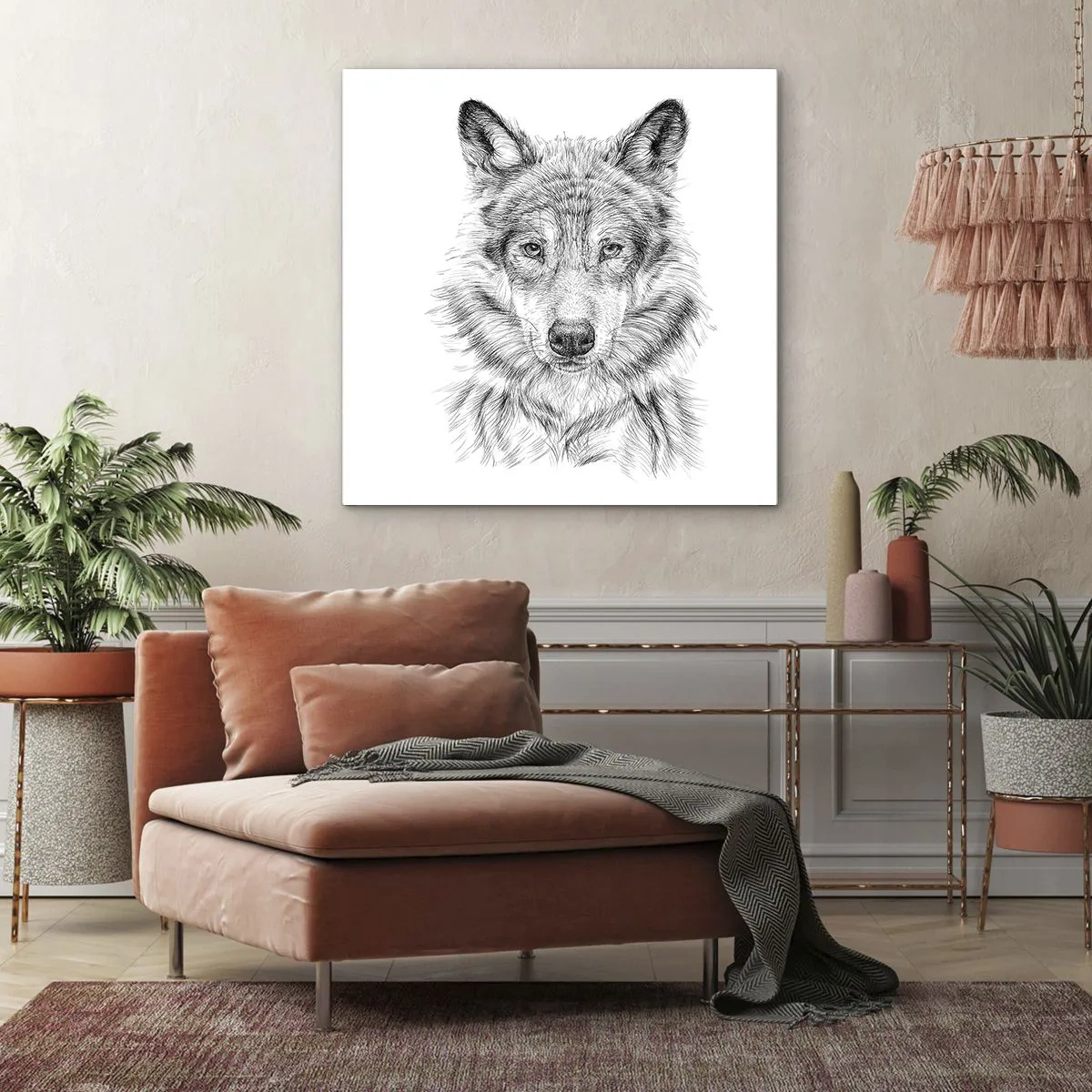 Bild auf Leinwand - Leinwandbild - Ein geborener Anführer - 30x30 cm