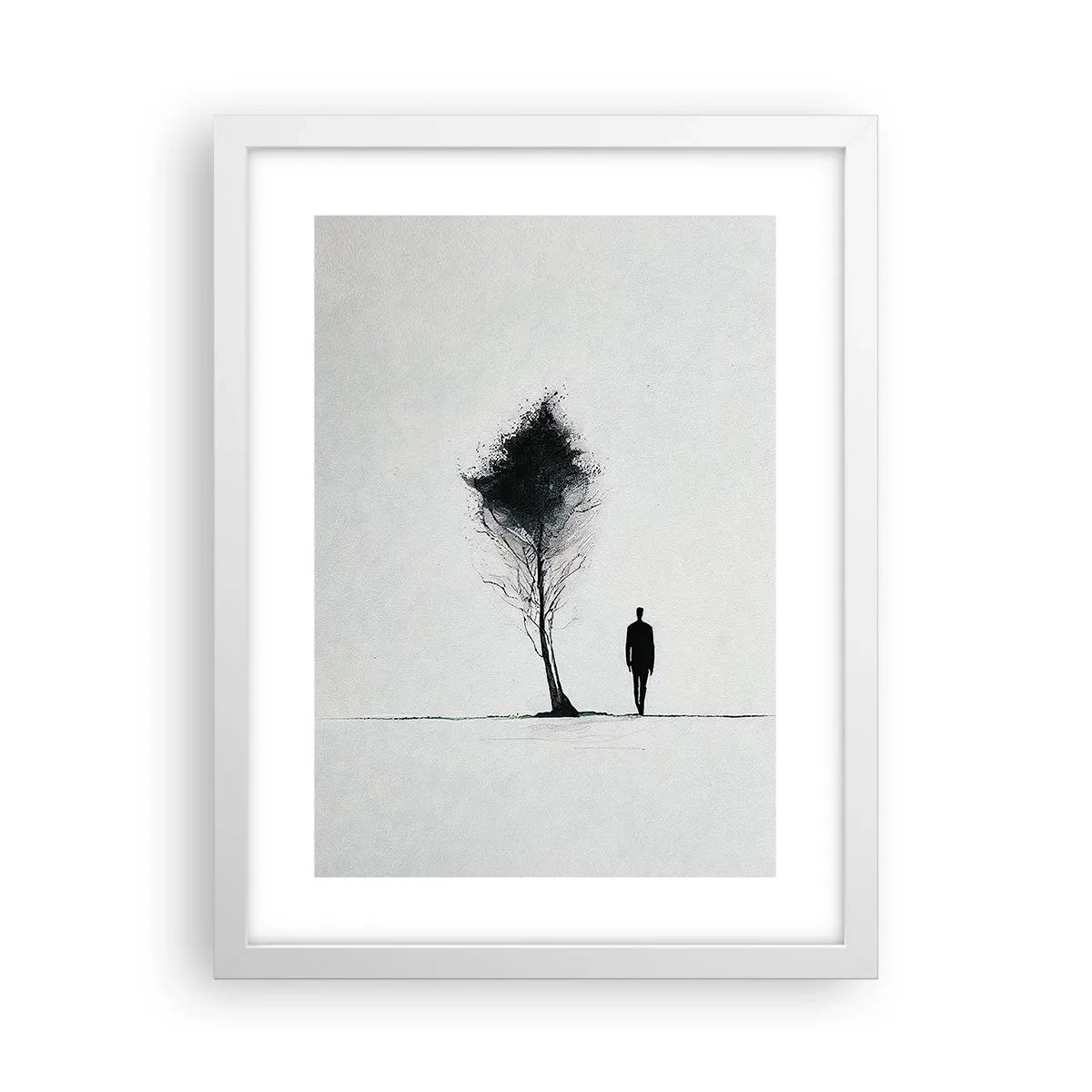 Poster in einem weißen Rahmen - Wir wandern alle - 30x40 cm