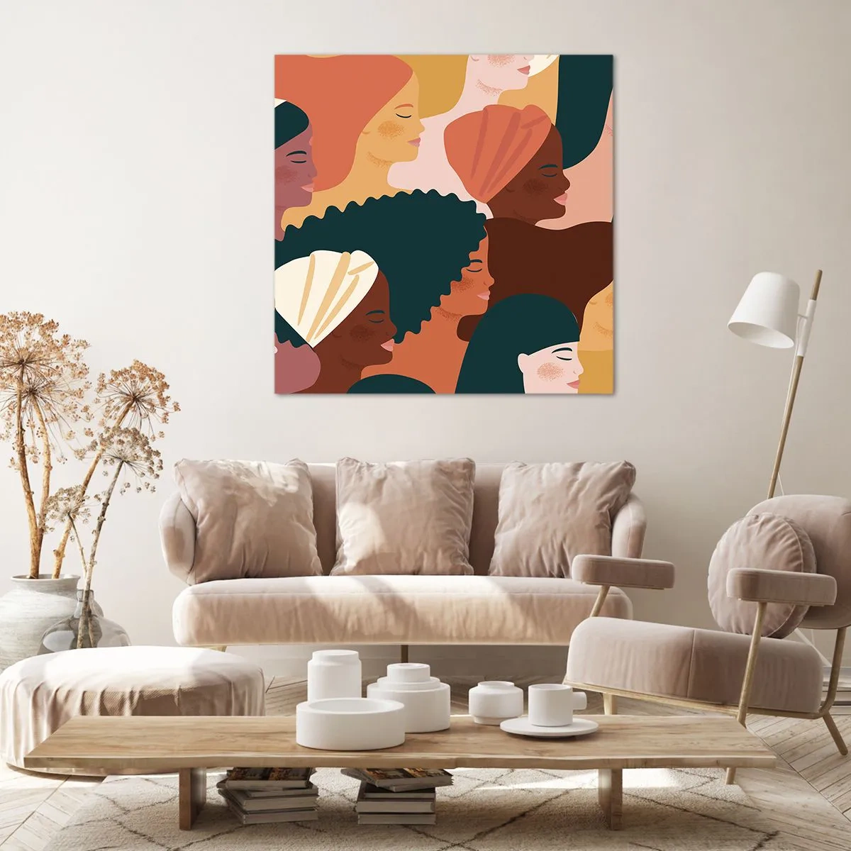 Bild auf Leinwand - Leinwandbild - Nur Weiblichkeit - 40x40 cm