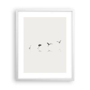Poster in einem weißen Rahmen - Vier einfache Schritte - 40x50 cm