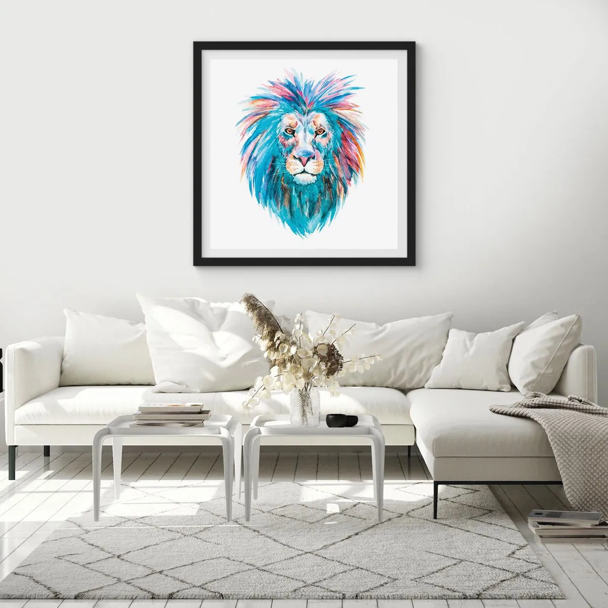 Poster in einem schwarzem Rahmen - Eine elektrisierende Aura - 40x40 cm