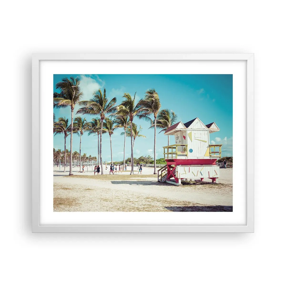 Poster in einem weißen Rahmen - Dir steht ein schöner Tag bevor - 50x40 cm