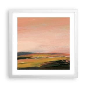 Poster in einem weißen Rahmen - In Rosatönen - 40x40 cm